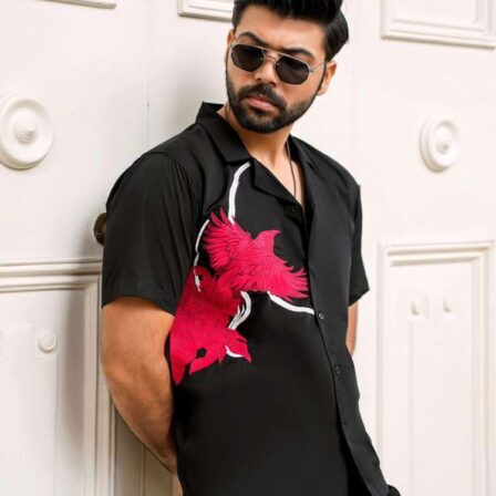 The Pearl Cart Red & Black Printed Shirt